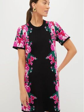 Tuckernuck Climbing Roses Knit Jacquard Short Sleeve Marie Dress